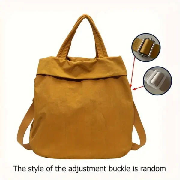 Double Strap Slouch Carryall Bucket Bag - Image 3