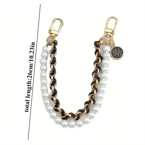 Pearl Braided Chain Bag Charm (2 Color) - Image 3