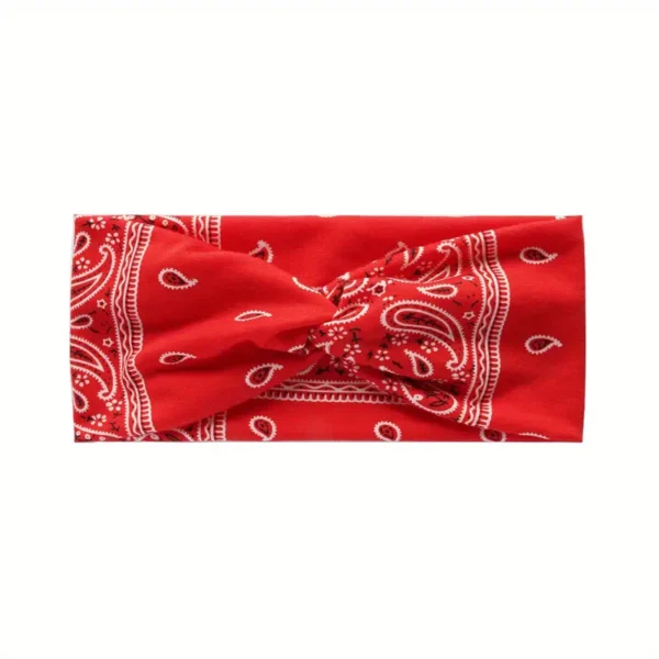 Bandana Print Twist Stretch Headband (8 Colors)