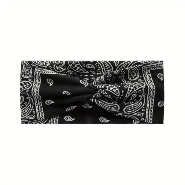 Bandana Print Twist Stretch Headband (8 Colors) - Image 3