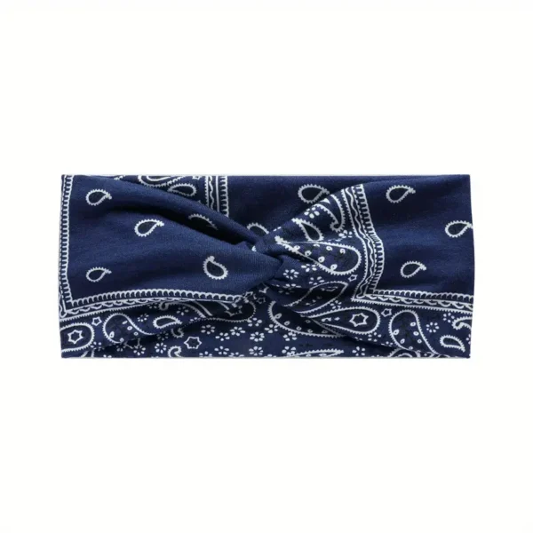 Bandana Print Twist Stretch Headband (8 Colors) - Image 2