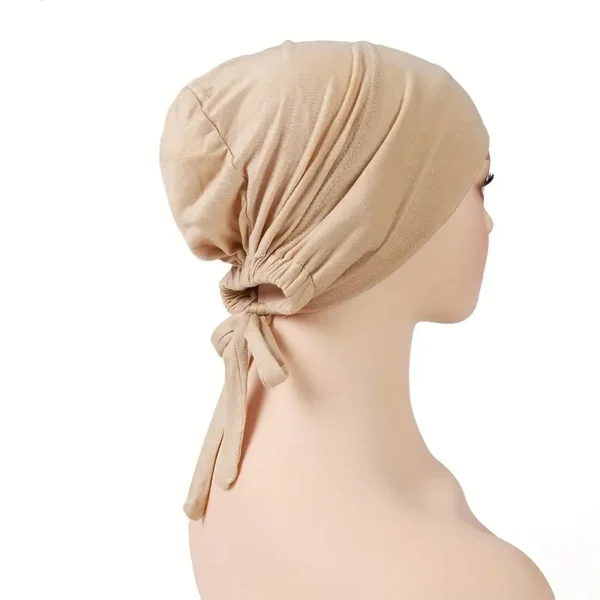 Satin Lined Bonnet Hijab Cap - Image 6