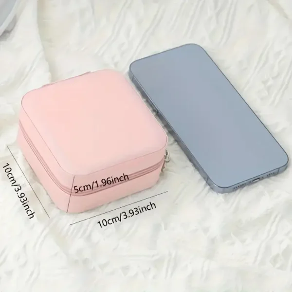 Textured Compact Jewelry Box (4 Colors) - Image 5