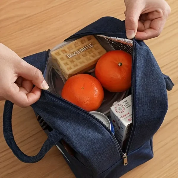 Insulated Canvas Tote Lunch Bag - Image 4