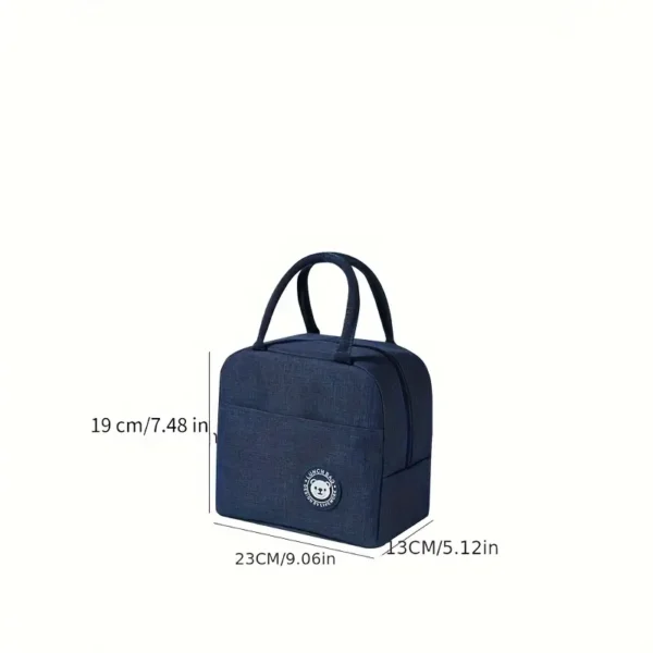 Insulated Canvas Tote Lunch Bag - Image 3