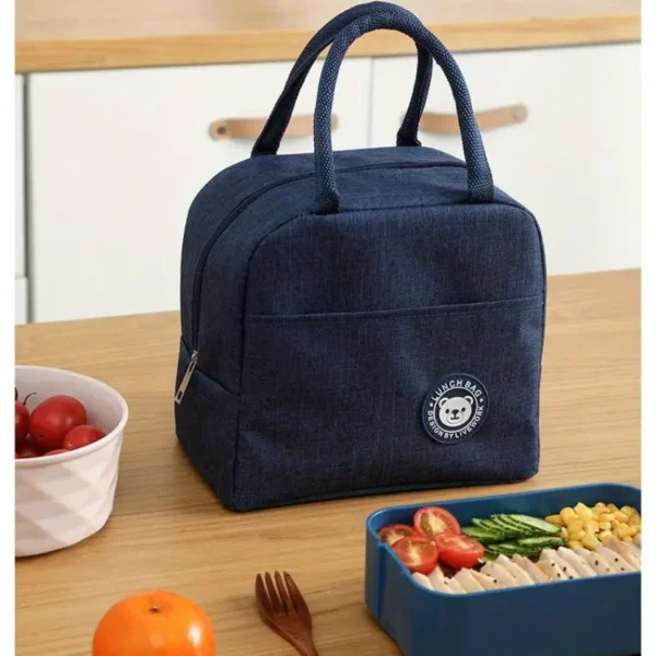 Insulated Canvas Tote Lunch Bag