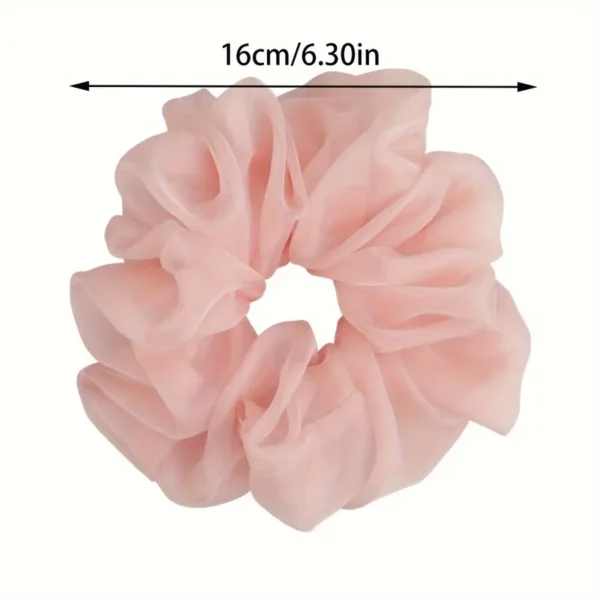 Chiffon Mesh Ponytail Scrunchie (5 Colors) - Image 3