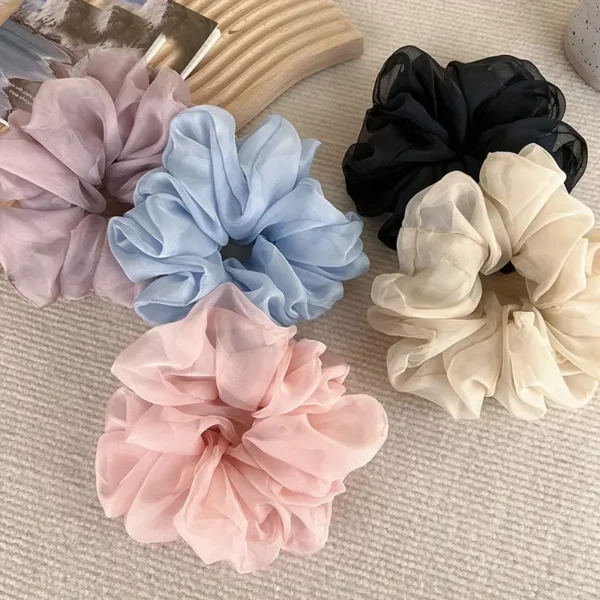 Chiffon Mesh Ponytail Scrunchie (5 Colors)