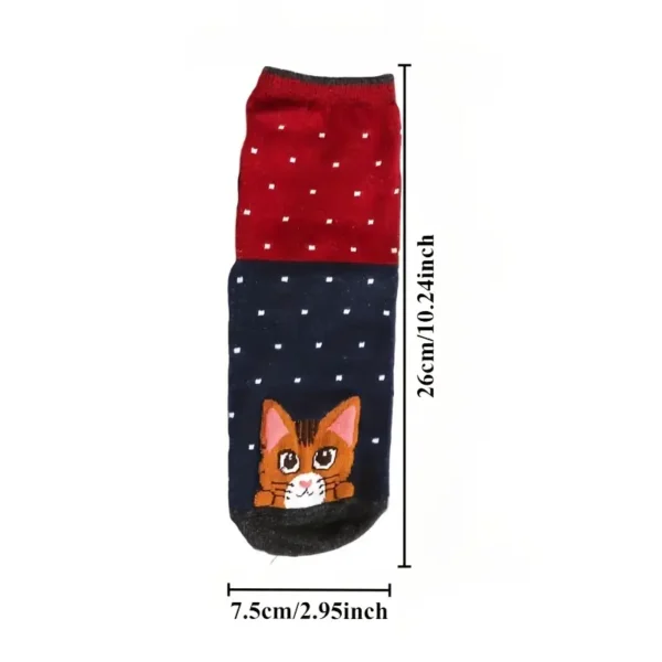 Kitten Print Crew Socks 5pc Set - Image 6