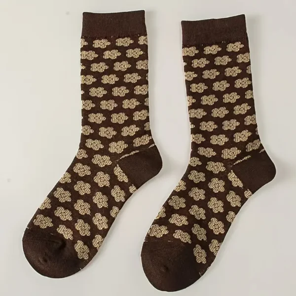 Vintage Printed Crew Socks 5pc Set - Image 4