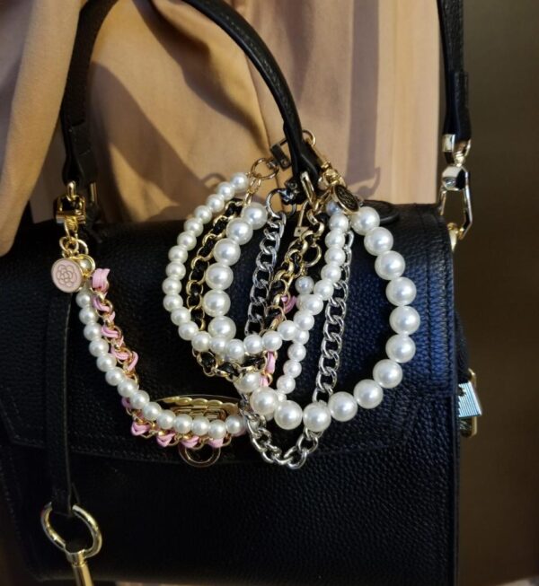 Pearl Chunky Chain Bag Charm - Image 2