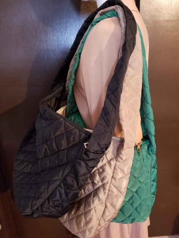 Quilted Puffer Tote Bag - Image 5