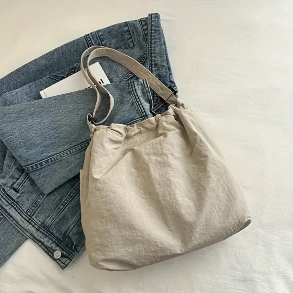 Minimalist Front Pocket Drawstring Handbag - Image 2