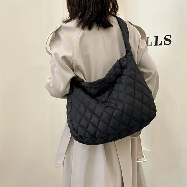 Quilted Puffer Tote Bag - Image 3