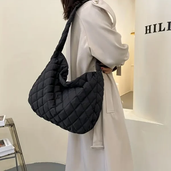 Quilted Puffer Tote Bag - Image 2