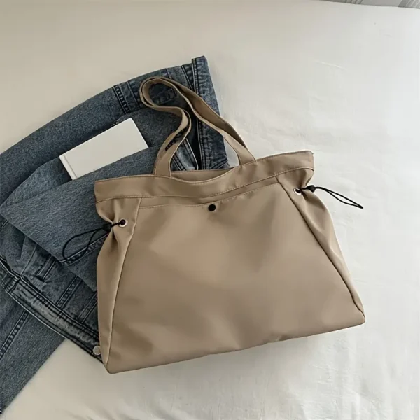 Large Side Cinched Tote Handbag