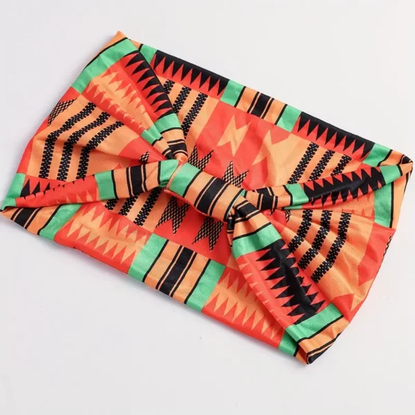 Bright Colorful Print Wide Headband - Image 2