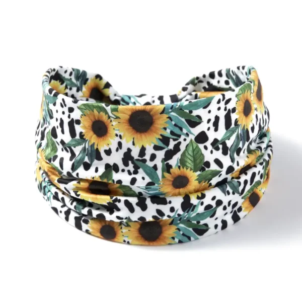 Bright Leopard Print Wide Headband