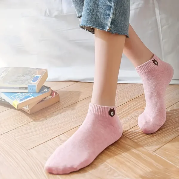 Bear Character Printed Ankle Socks 10pc Set - Image 4