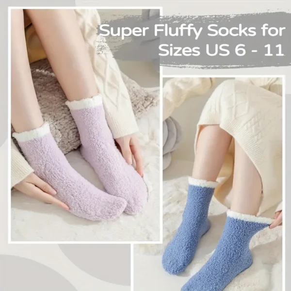 Plush Soft Fleece Mid Calf Socks 7pair Set - Image 9