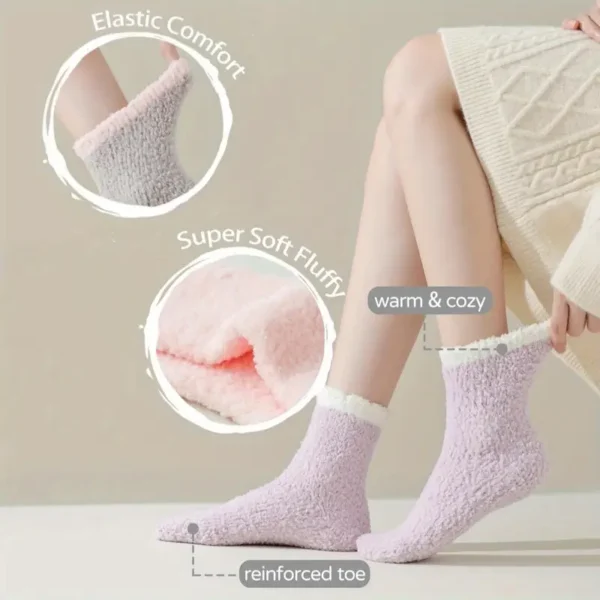 Plush Soft Fleece Mid Calf Socks 7pair Set - Image 6