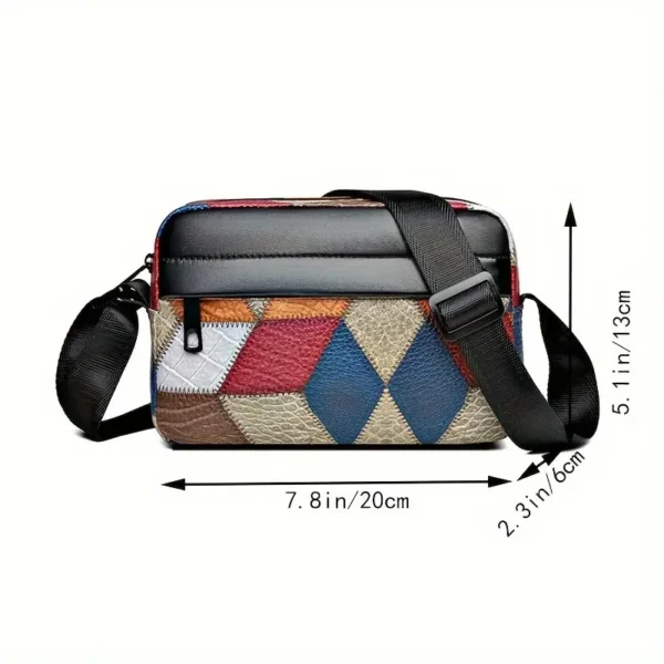 Graphic Patterned Box Crossbody Bag (2 Colors) - Image 5