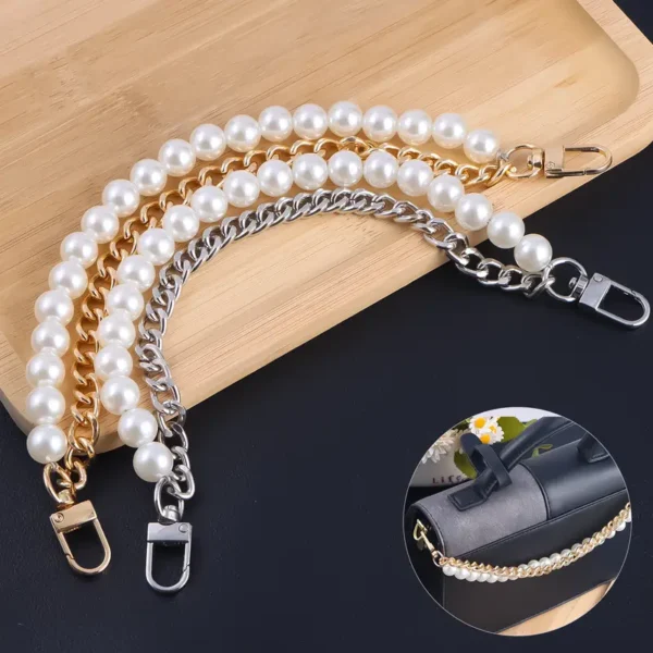 Pearl Chunky Chain Bag Charm - Image 3